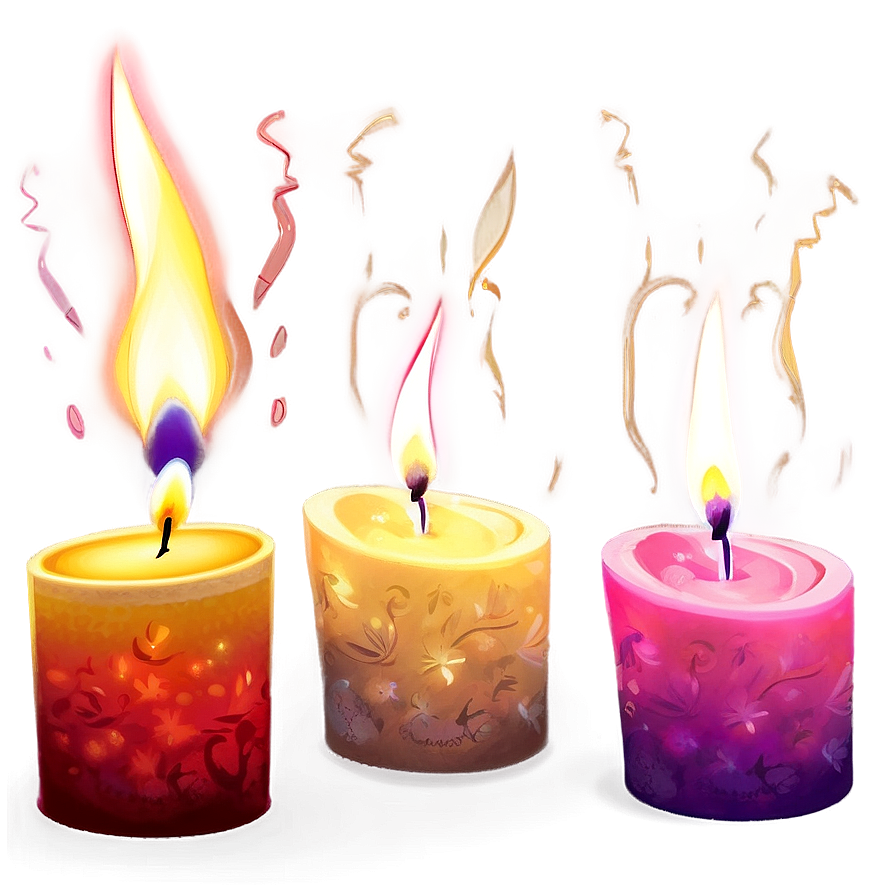 Warm Celebration Candlelight Png Xor PNG image