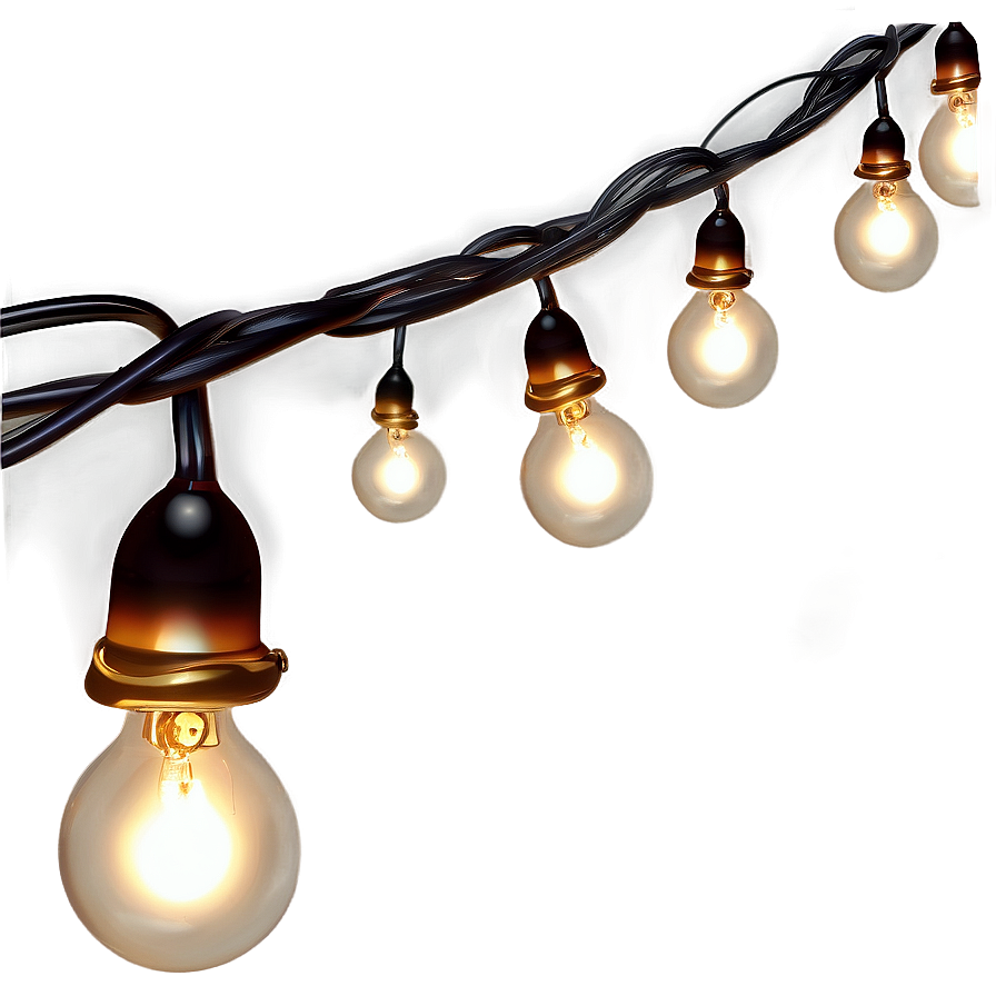 Warm White Christmas String Lights Png Gxq PNG image