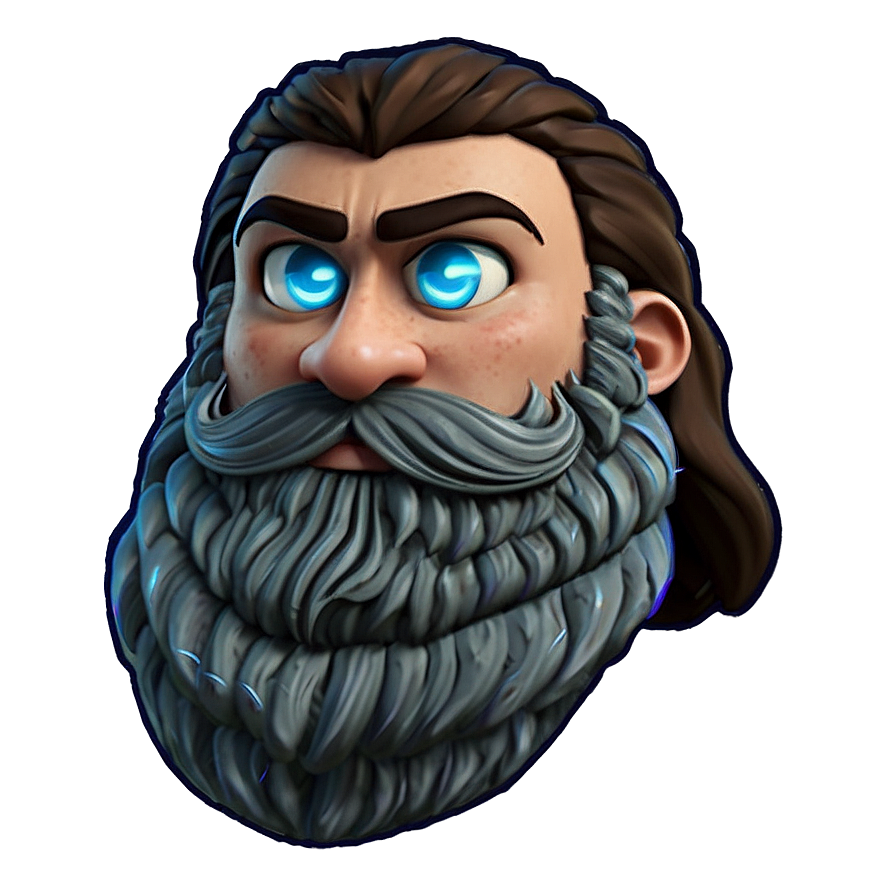 Warrior Cartoon Beard Png Bpc68 PNG image