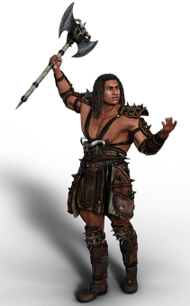 Warrior_with_ Axe PNG image