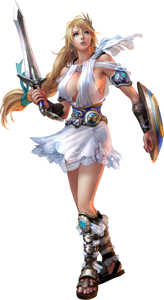 Warrior Woman Fantasy Character Art PNG image