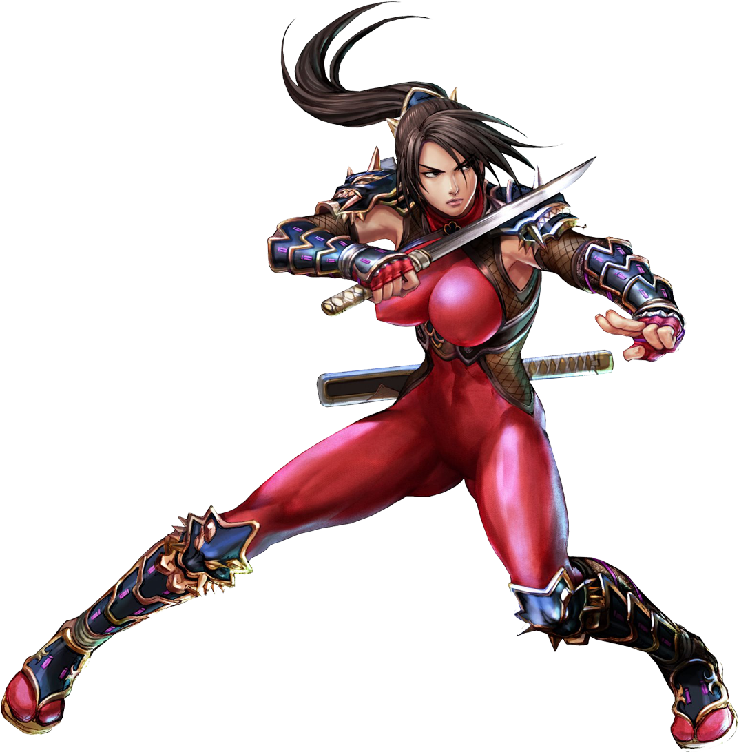 Warriorin Red Battle Stance PNG image