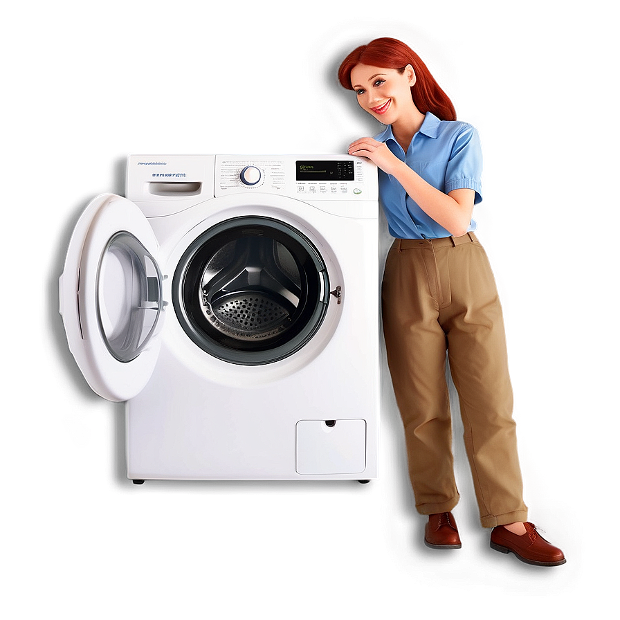 Washer With Laundry Png 06282024 PNG image