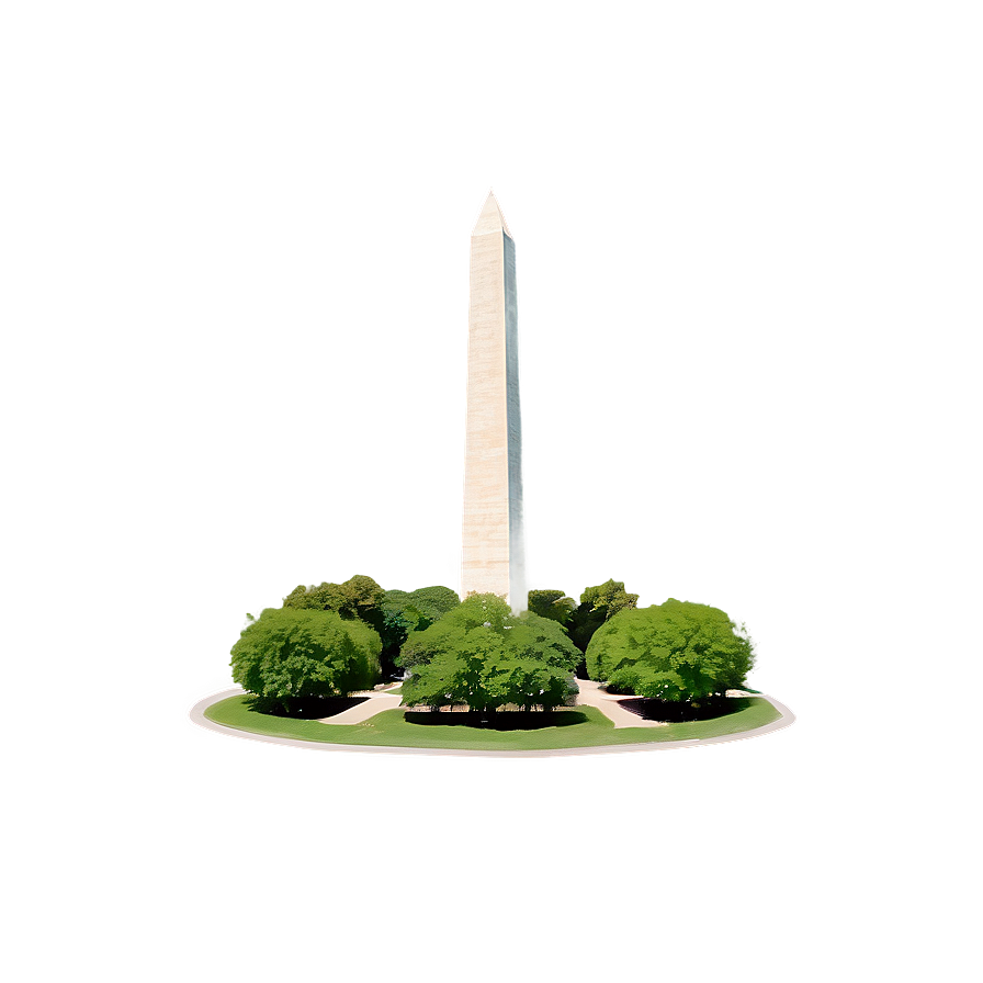 Washington Monument Encircled By Trees Png 11 PNG image