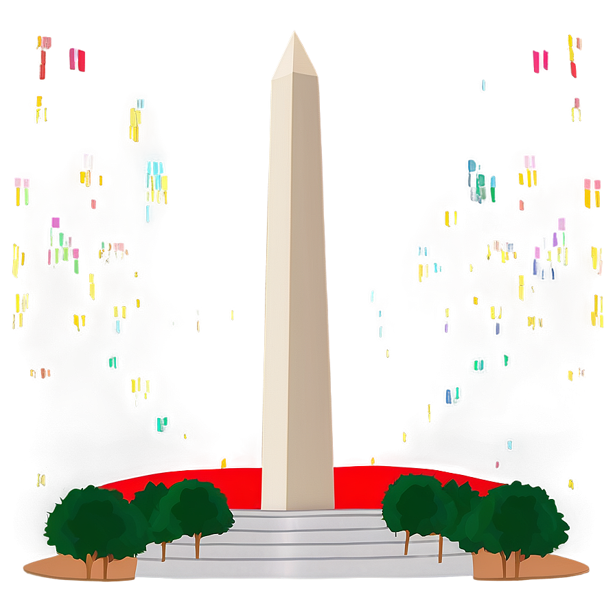 Washington Monument In Bold Colors Png 06202024 PNG image