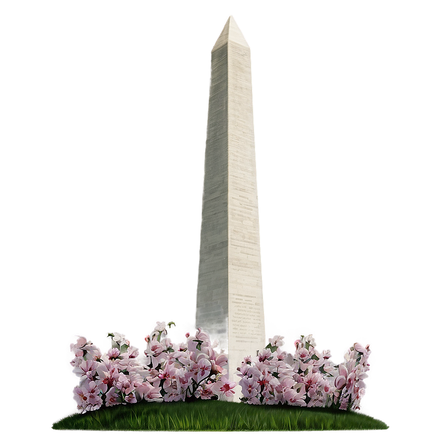 Washington Monument Spring Landscape Png 06202024 PNG image