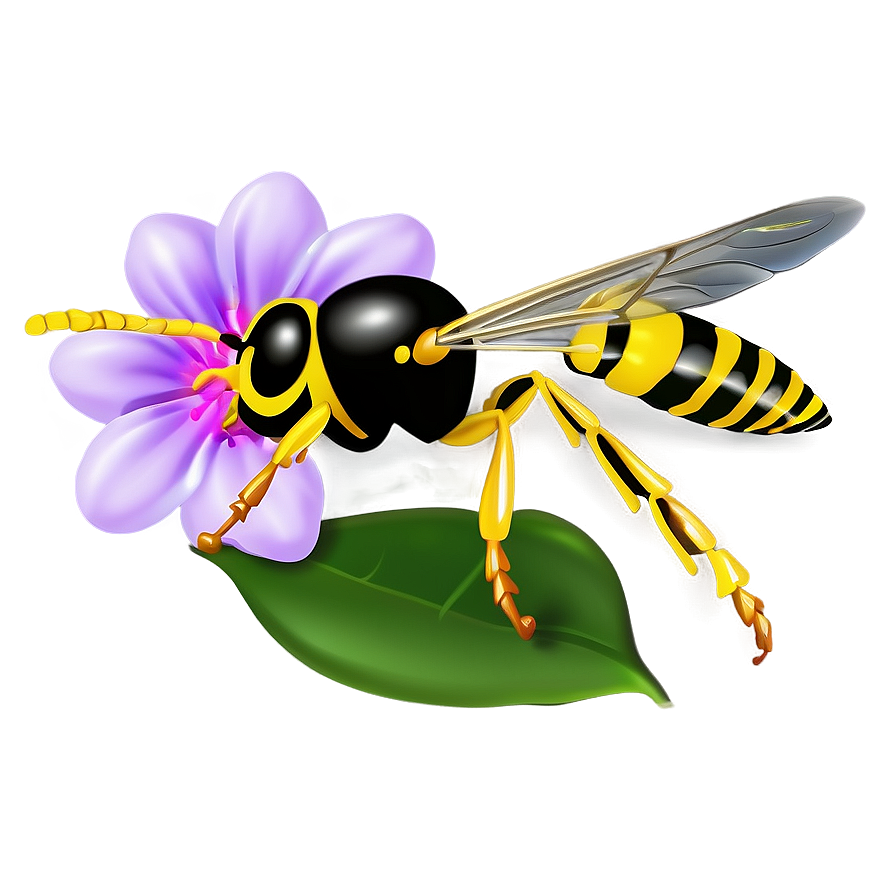 Wasp On Flower Png Rat73 PNG image