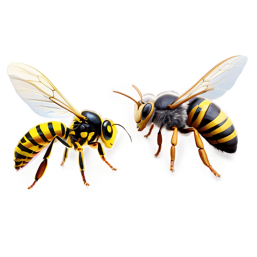 Wasp Vs. Bee Comparison Png 05242024 PNG image