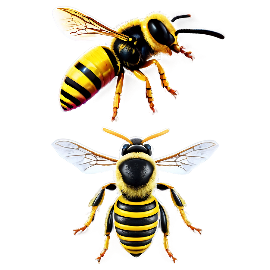 Wasp Vs. Bee Comparison Png 05242024 PNG image