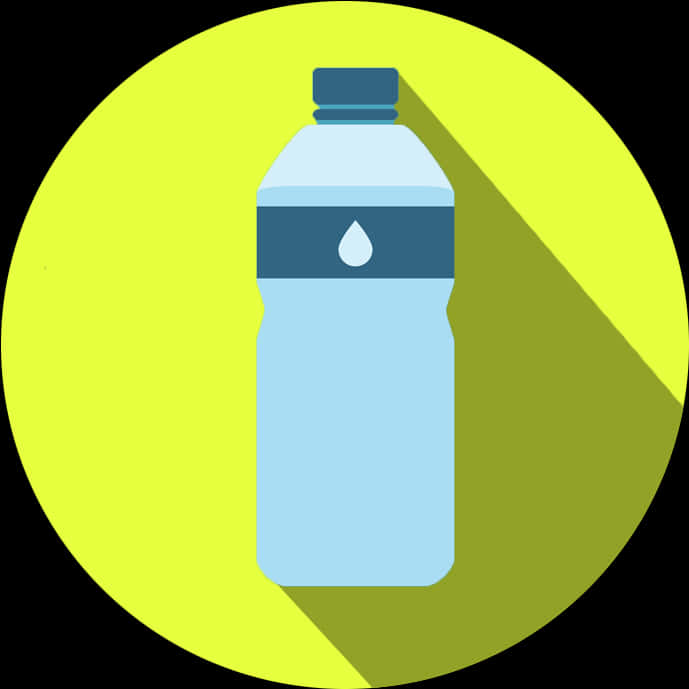 Water Bottle Icon Yellow Background PNG image