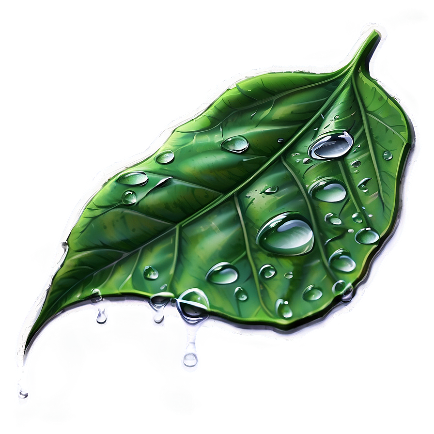 Water Dripping On Leaf Png 25 PNG image