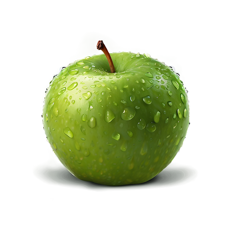 Water Droplets On Green Apple Png 58 PNG image