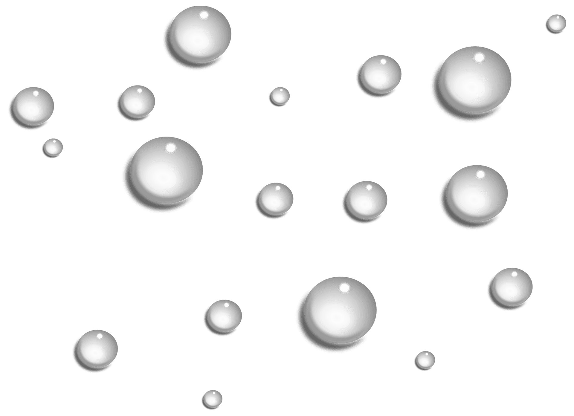 Water Droplets3 D Rendering PNG image