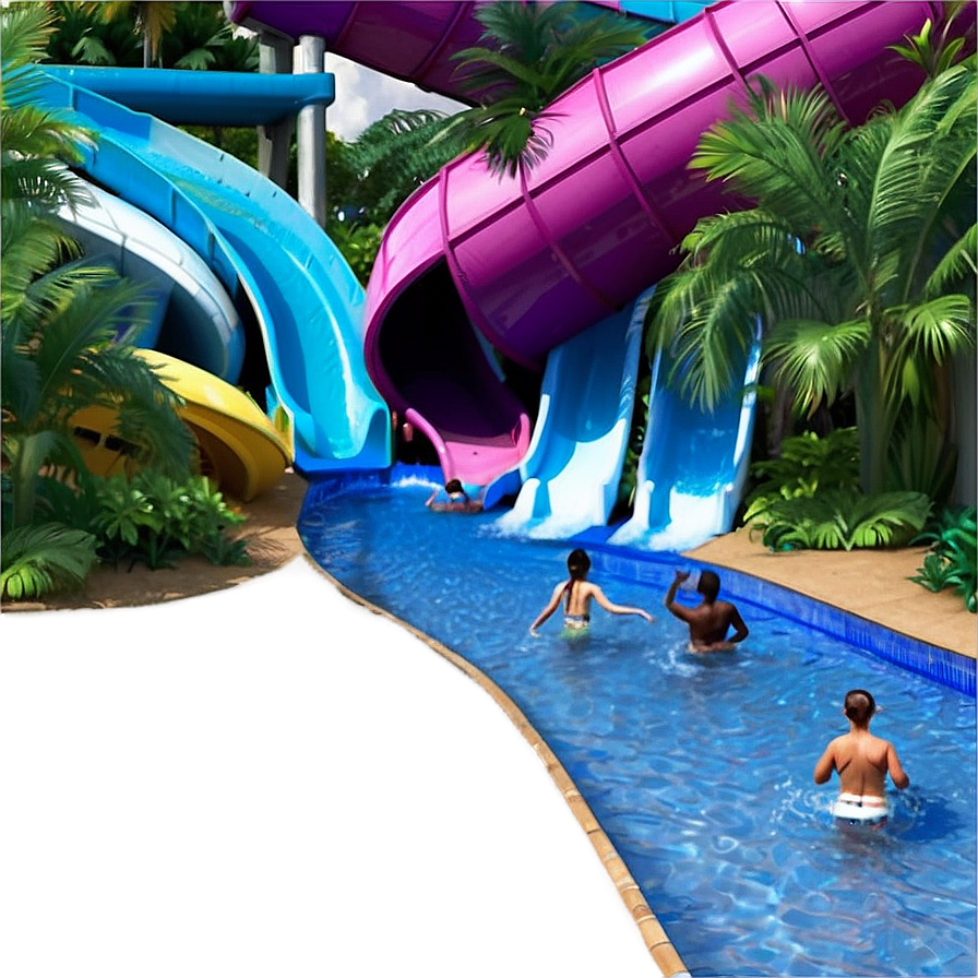 Water Park Thrills Png 06282024 PNG image