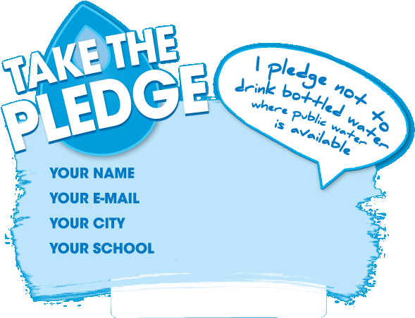 Water Pledge Promotion PNG image