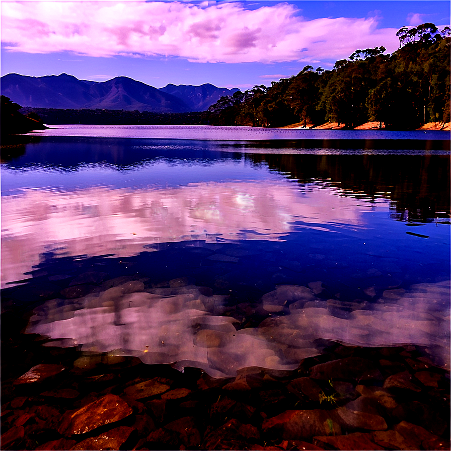 Water Reflections By The Dam Png 06292024 PNG image