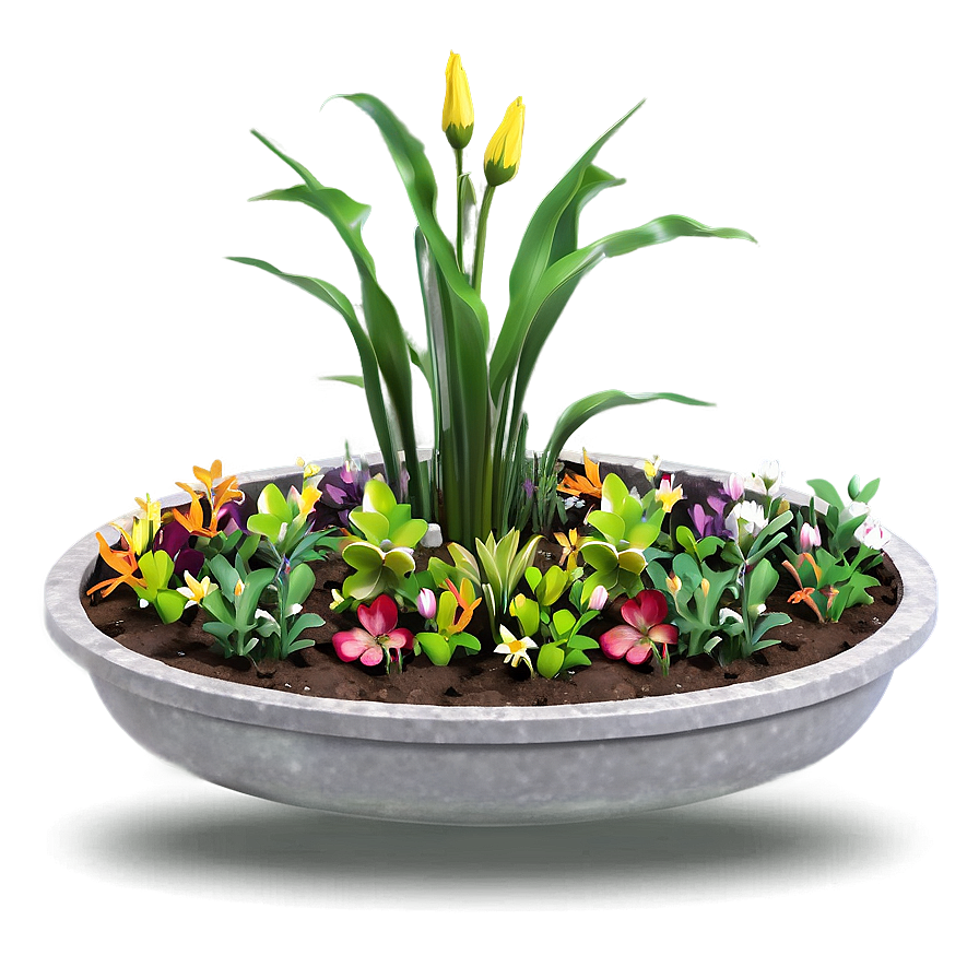 Water-saving Flower Bed Png Bkh57 PNG image