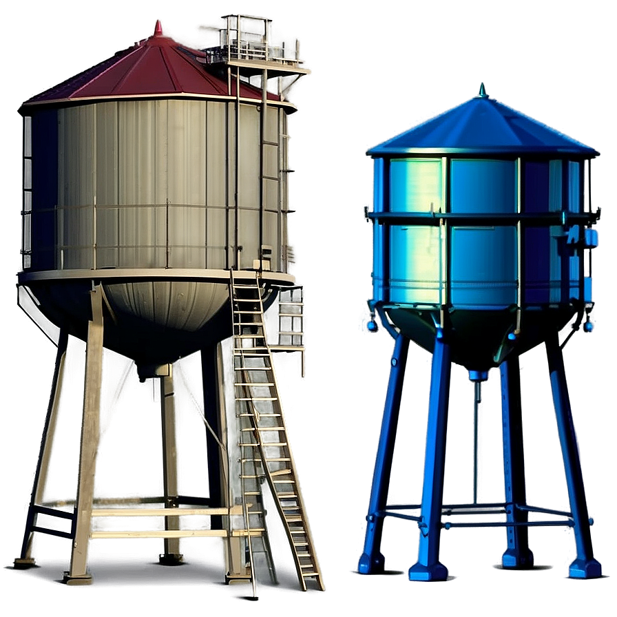 Water Tower At Twilight Png Png PNG image