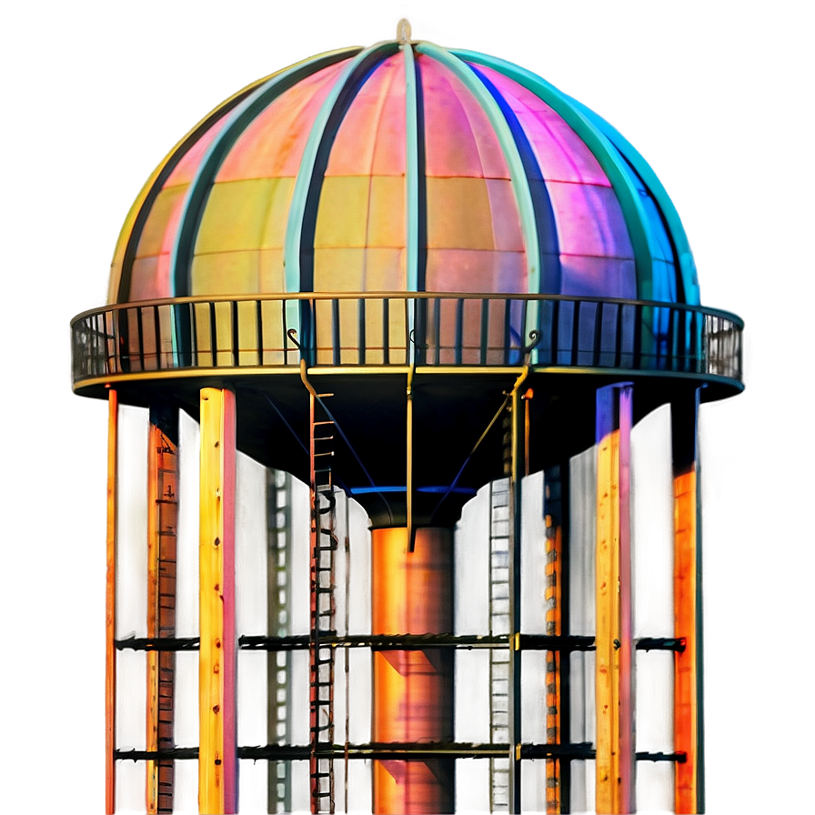 Water Tower At Twilight Png Xwj51 PNG image