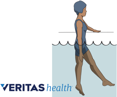 Water Walking Exercise Illustration PNG image