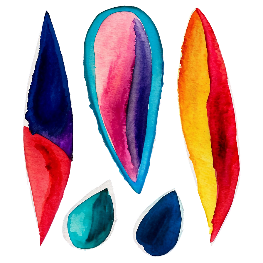 Watercolor Abstract Shapes Clipart Png 06122024 PNG image