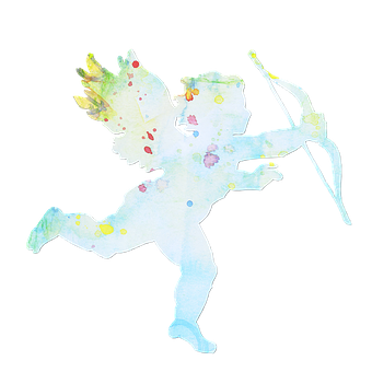 Watercolor Angel Archer PNG image