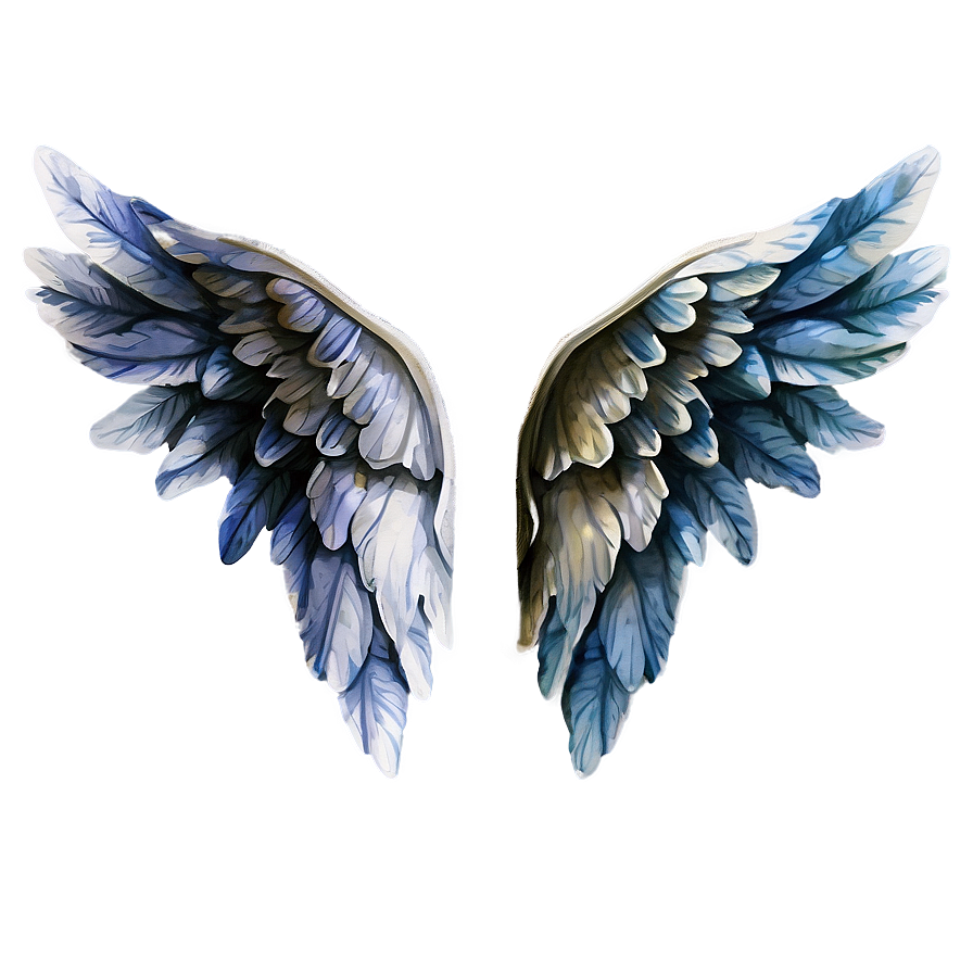 Watercolor Angel Wings Decoration Png Nqq66 PNG image