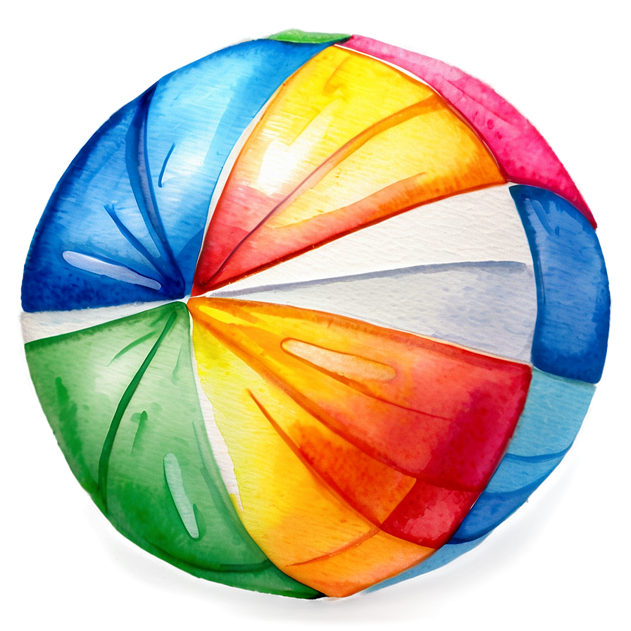 Watercolor Beach Ball Png Nov4 PNG image