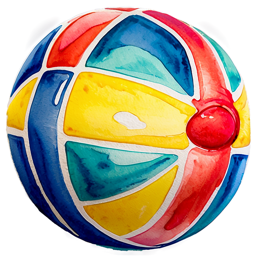 Watercolor Beach Ball Png Omw85 PNG image