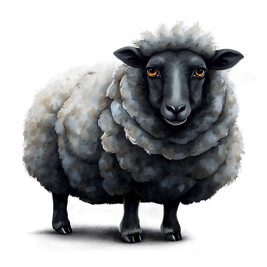 Watercolor Black Sheep Png Iay79 PNG image