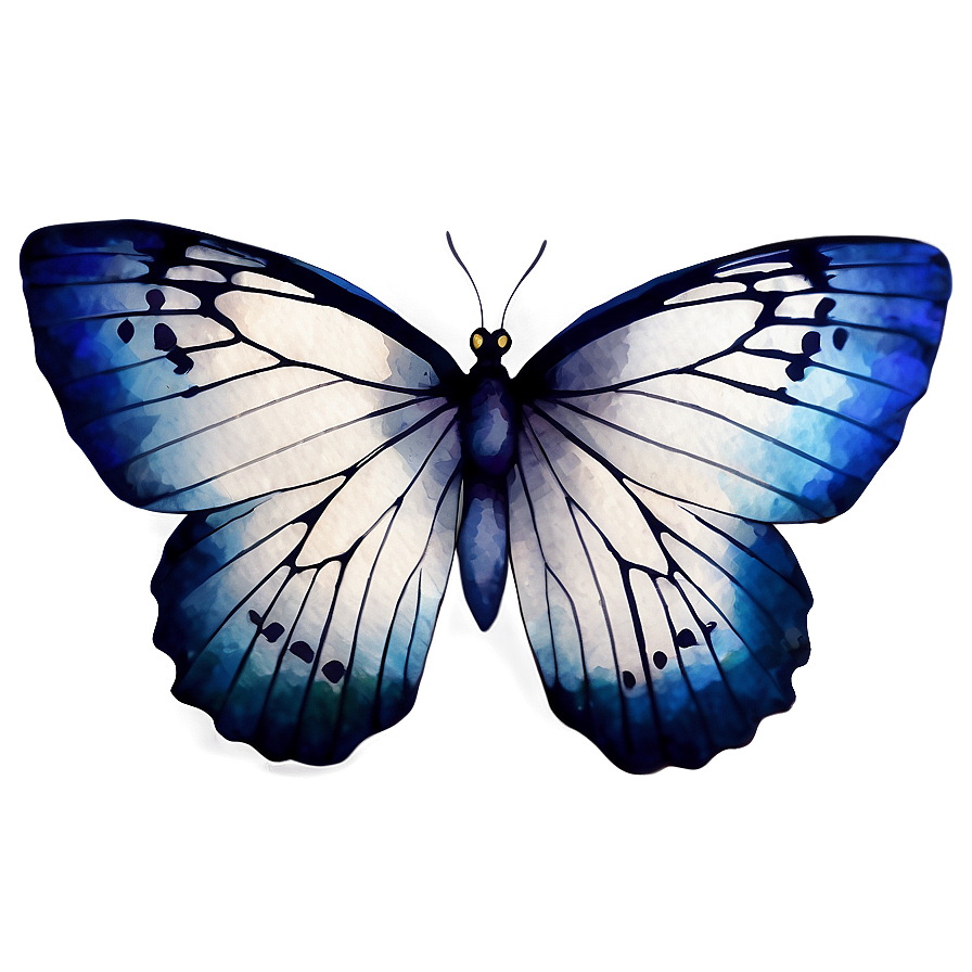 Watercolor Blue Butterfly Png 05212024 PNG image