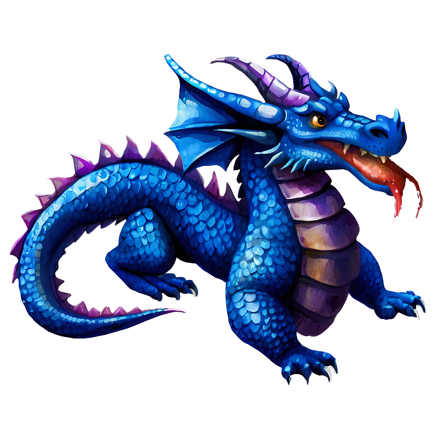 Watercolor Blue Dragon Png 71 PNG image