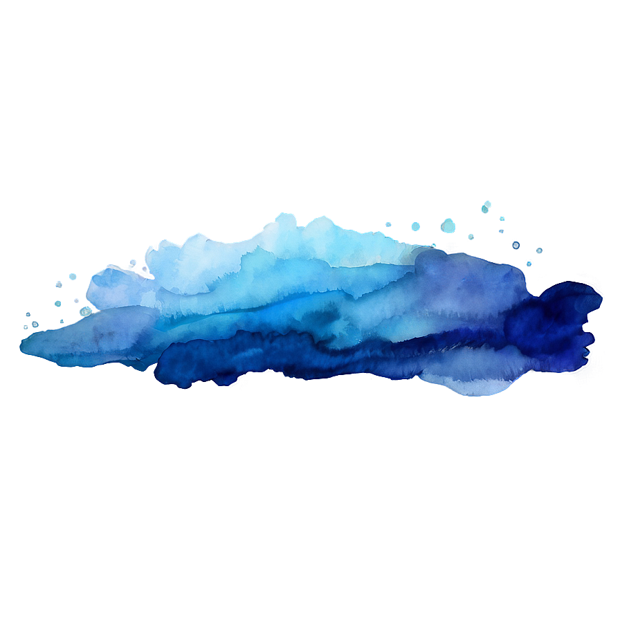 Watercolor Blue Gradient Png Kya PNG image