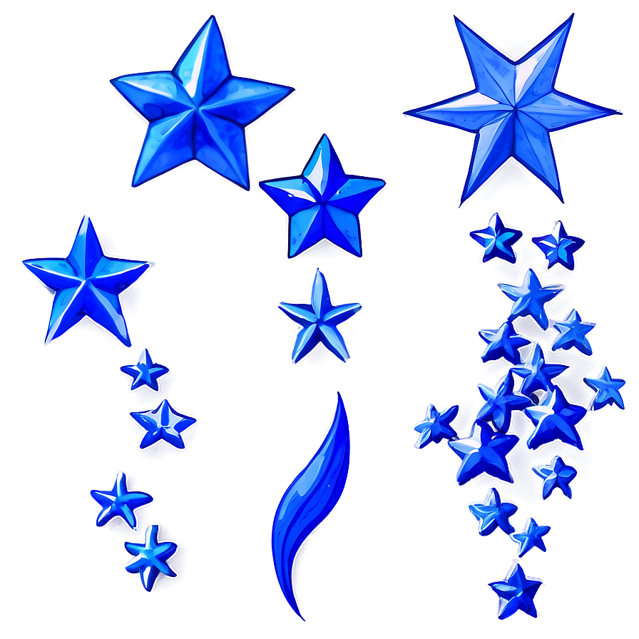 Watercolor Blue Stars Png Bra PNG image