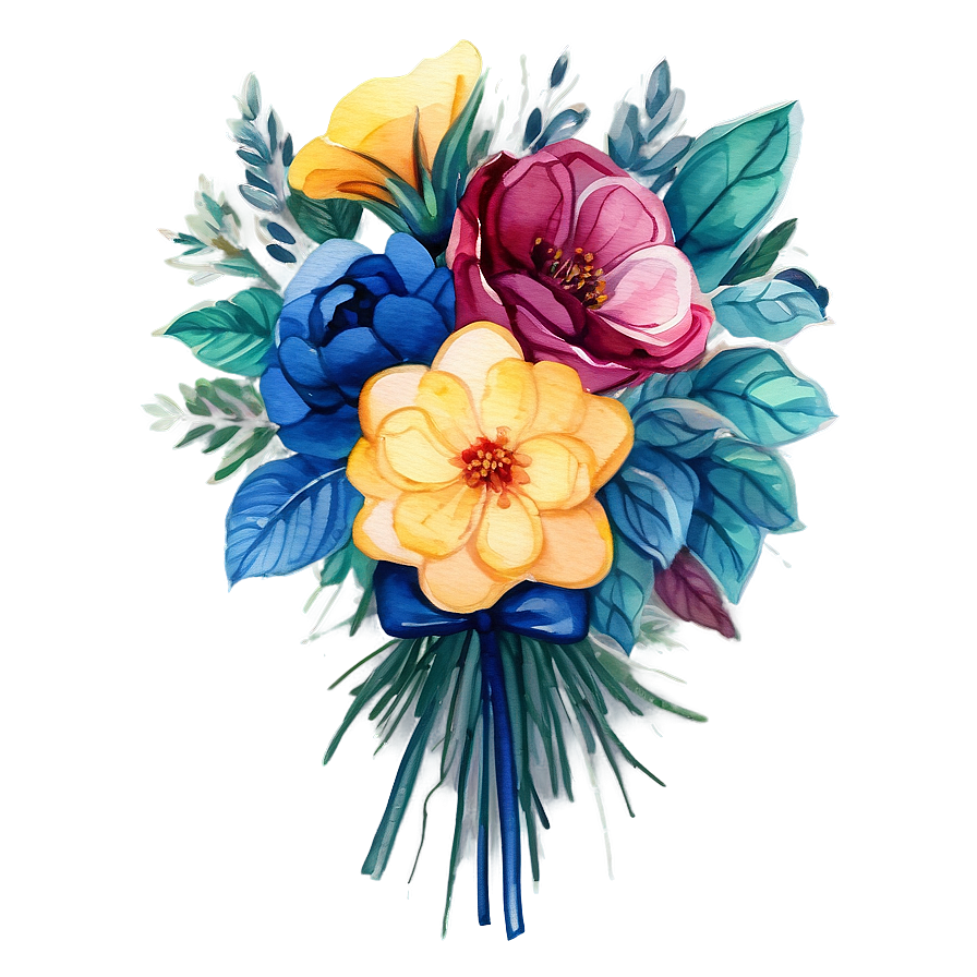 Watercolor Bouquet Illustration Png 05252024 PNG image