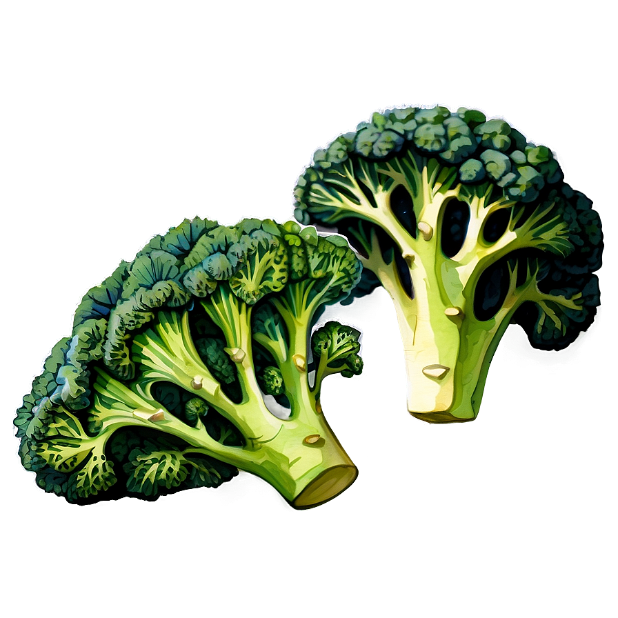 Watercolor Broccoli Png 32 PNG image