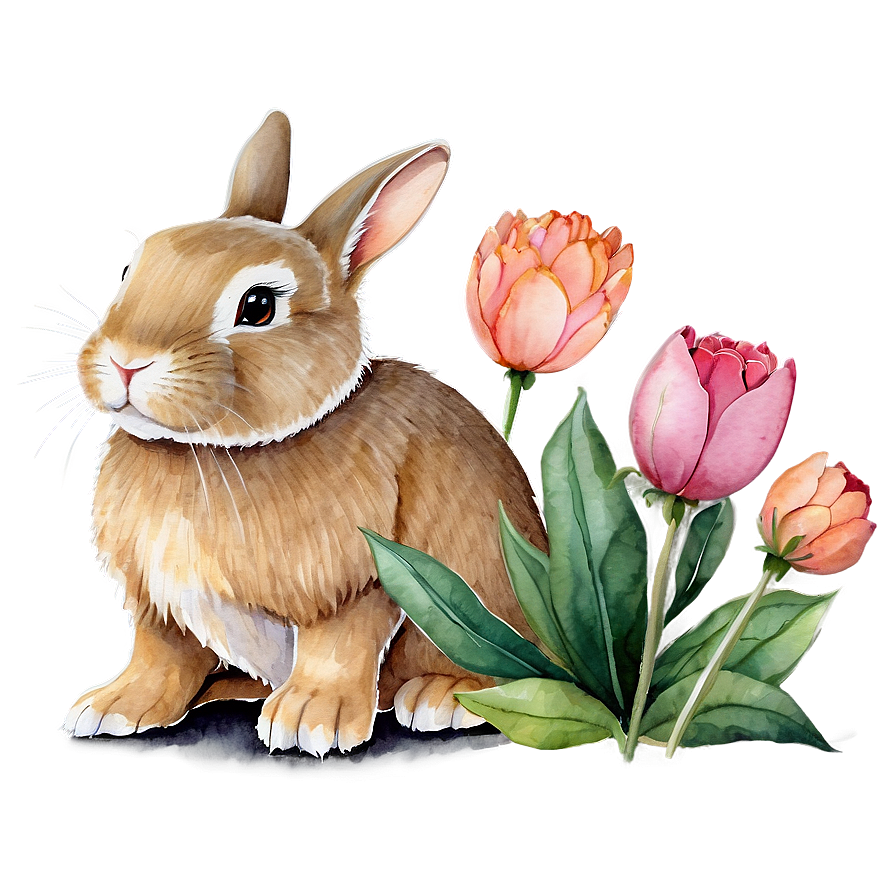 Watercolor Bunny Art Png Kgi24 PNG image