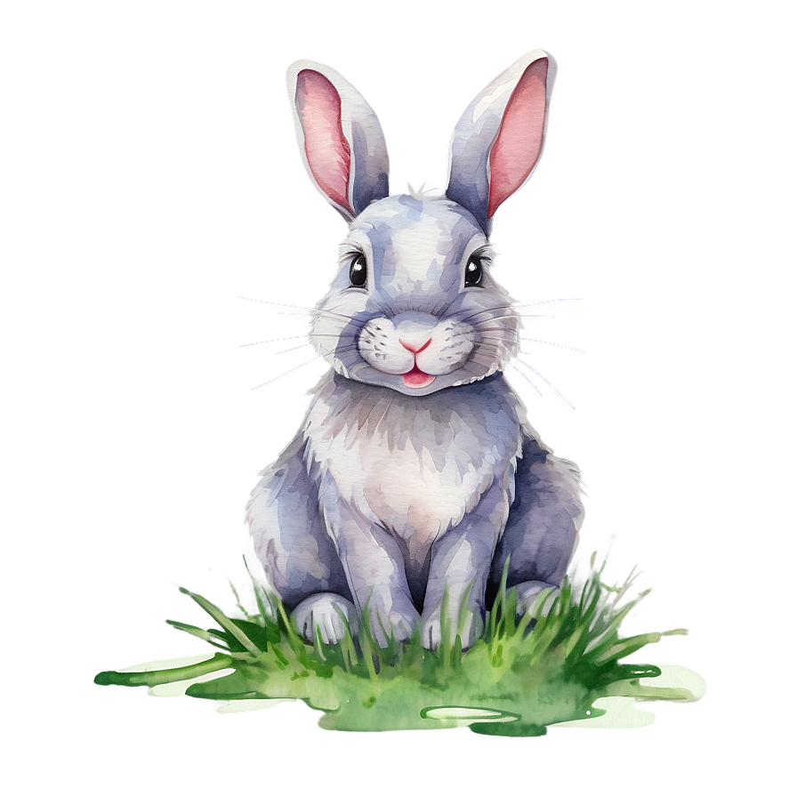 Watercolor Bunny Art Png Ors36 PNG image