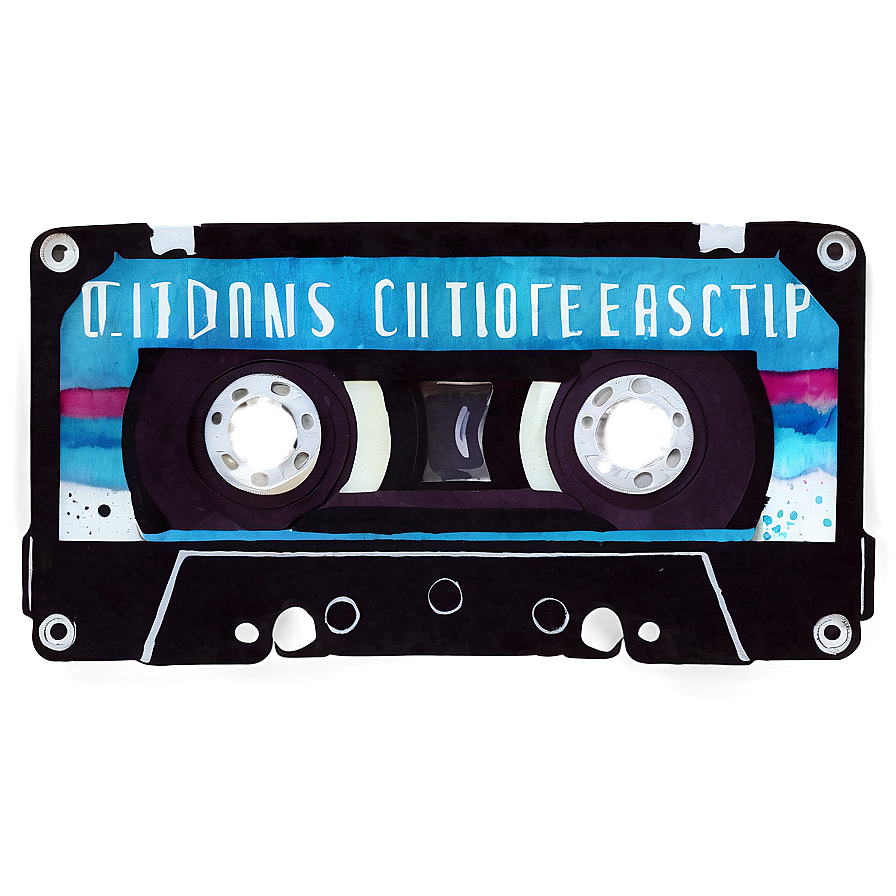 Watercolor Cassette Tape Png Bgb62 PNG image