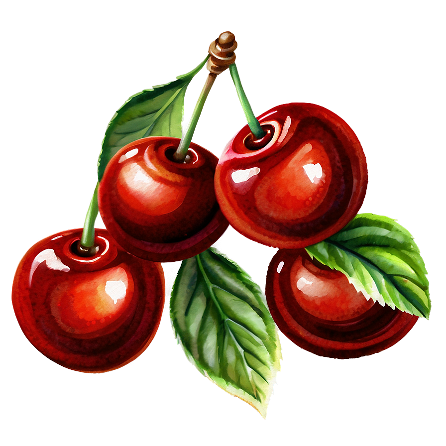 Watercolor Cherry Png 50 PNG image