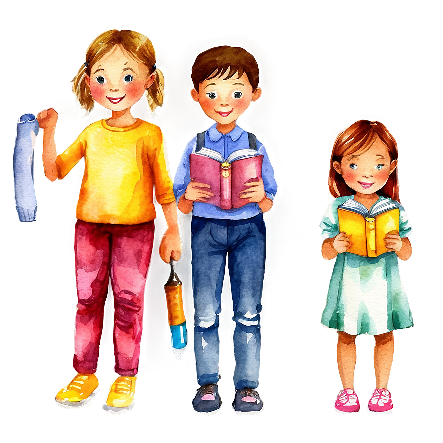 Watercolor Children’s Book Illustrations Png Phi PNG image