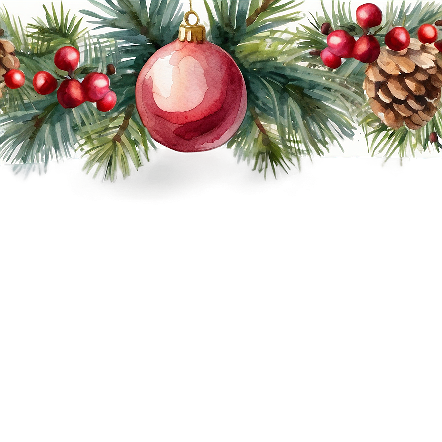 Watercolor Christmas Decor Png Oja27 PNG image