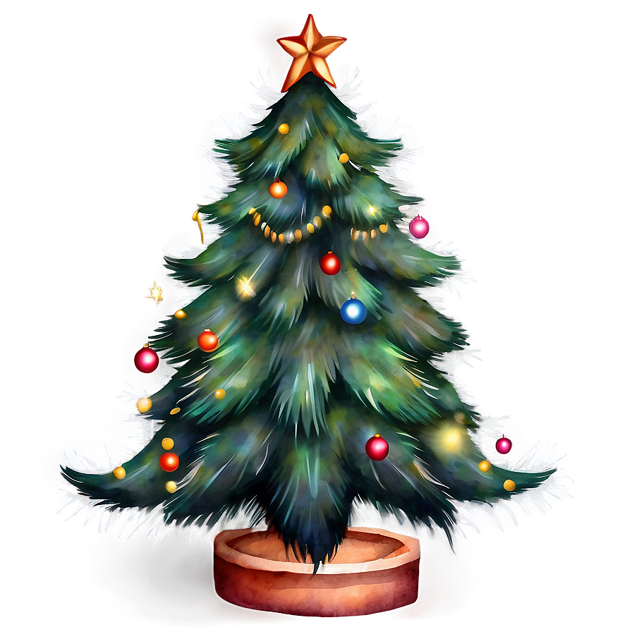 Watercolor Christmas Tree Png 55 PNG image