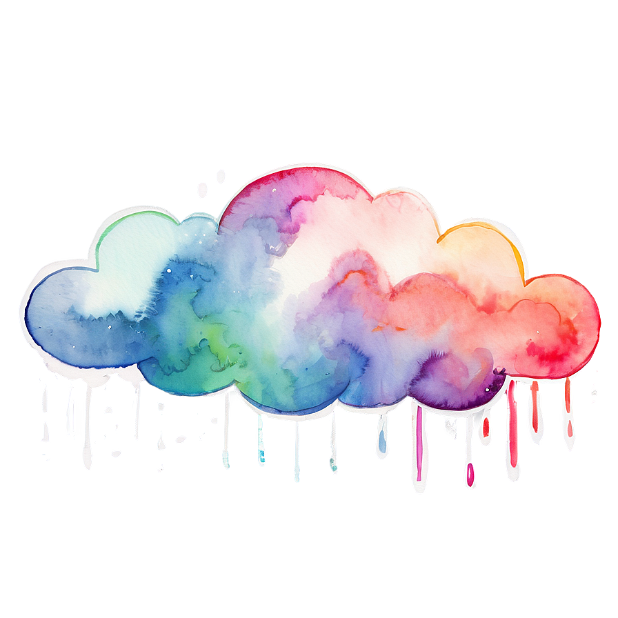 Watercolor Cloud Cute Png Dcp PNG image