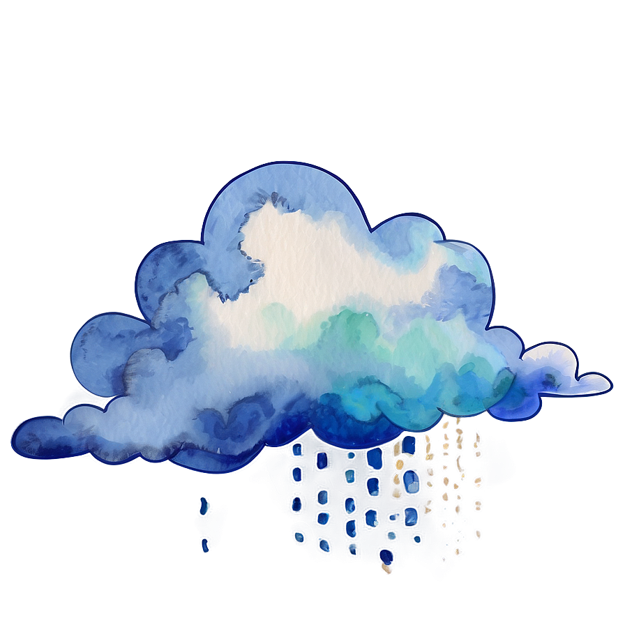 Watercolor Cloud Scene Png Hbv PNG image