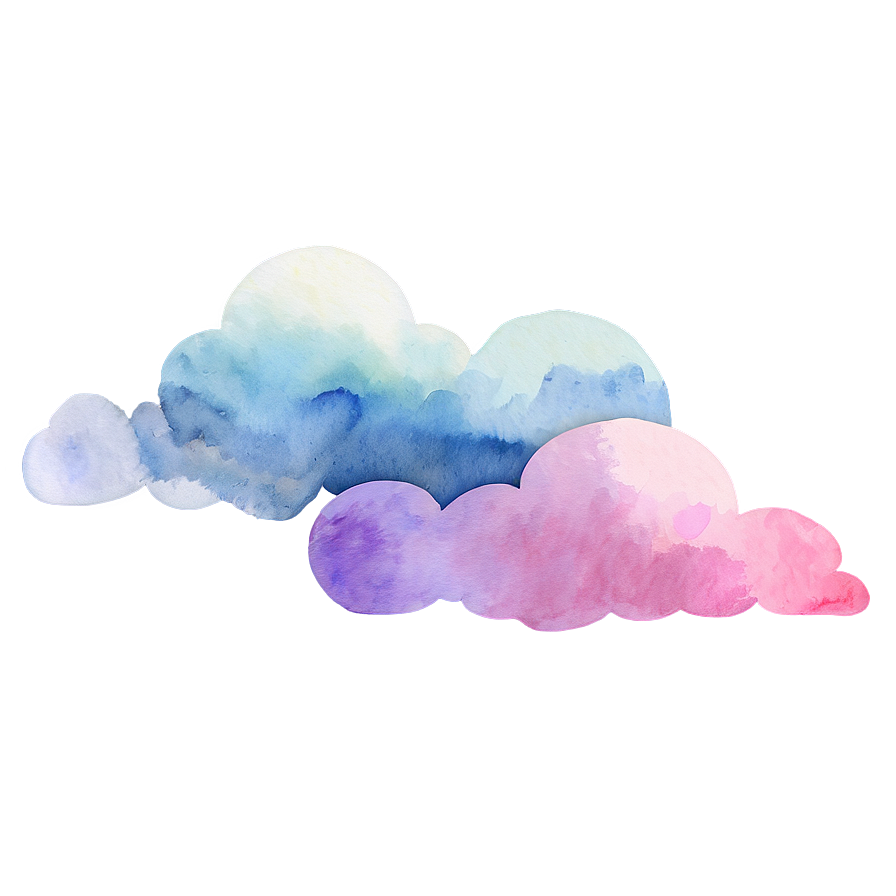 Watercolor Clouds Png Egr58 PNG image