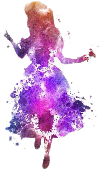 Watercolor Dancing Girl Sticker PNG image