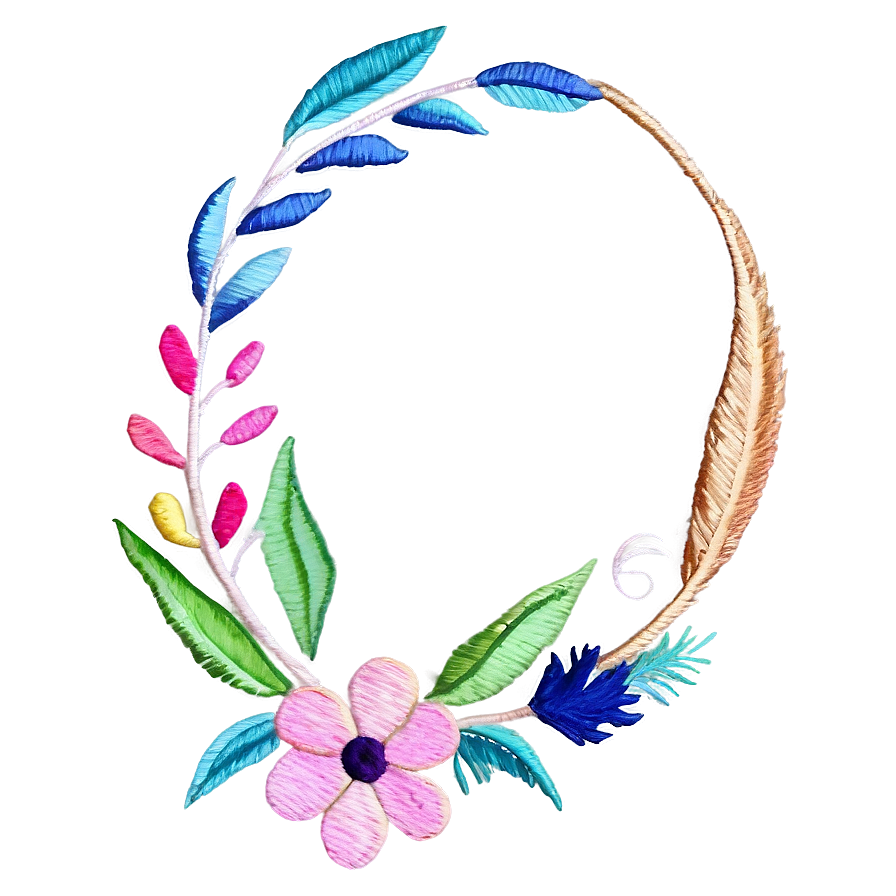 Watercolor Embroidery Design Png 50 PNG image