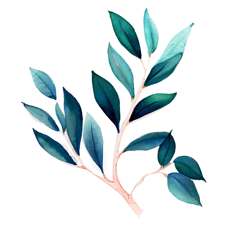 Watercolor Eucalyptus Leaves Png 33 PNG image