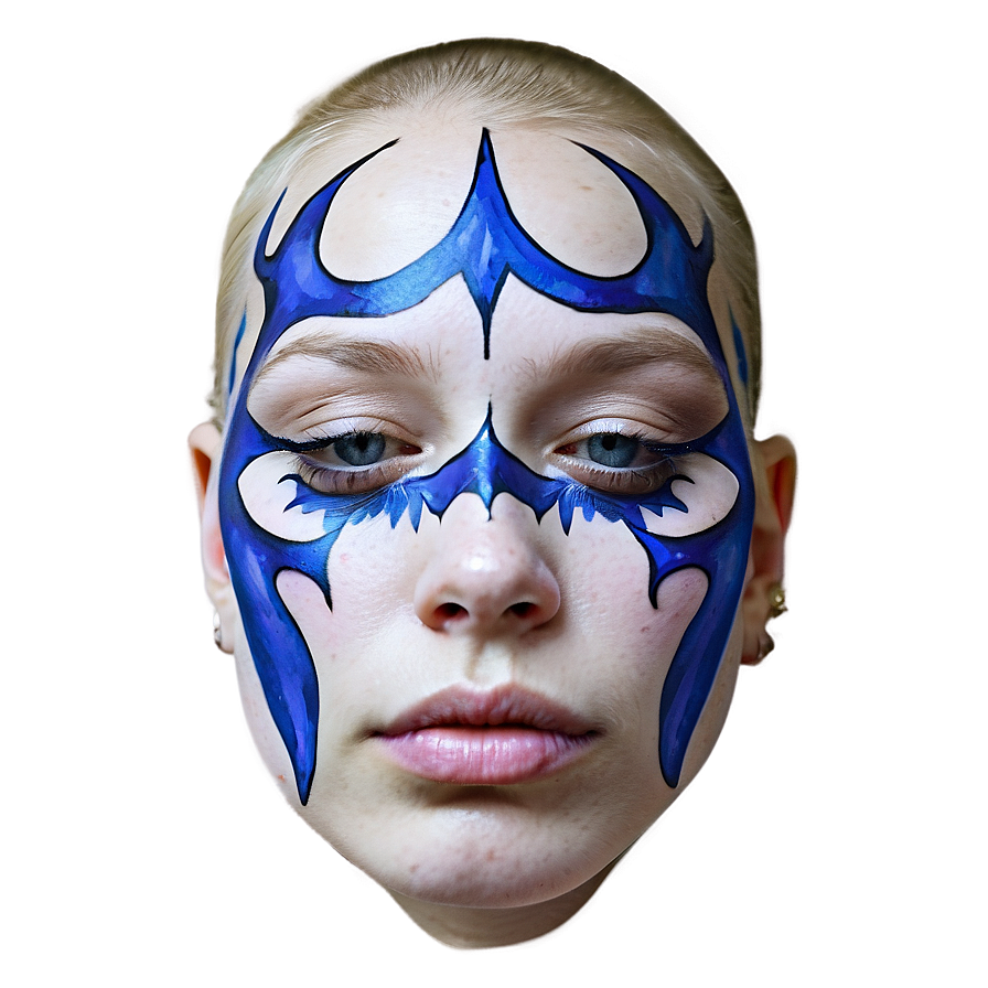 Watercolor Face Tattoo Png 8 PNG image